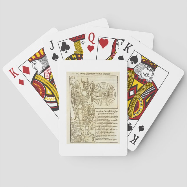 Pan, the universal god, and the elements he repres playing cards (Back)