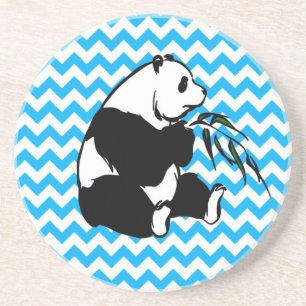 Panada on Baby Blue Chevron Coaster