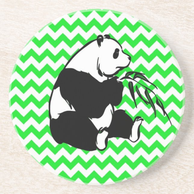 Panada on Irish Green Chevron Coaster (Front)