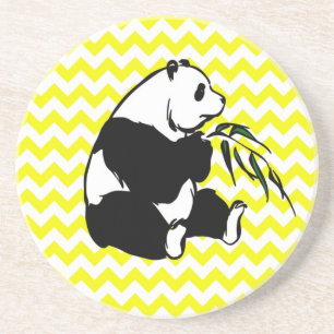 Panada on Lemon Yellow Chevron Coaster