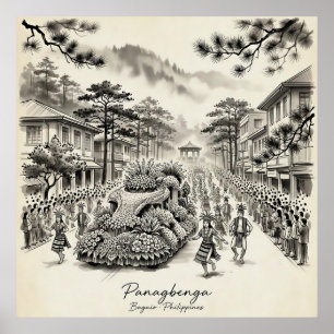 Panagbenga Festival Baguio Philippines Flower Fest Poster