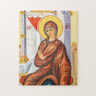 Panagia Theotokos Orthodox Christian Icon Jigsaw Puzzle