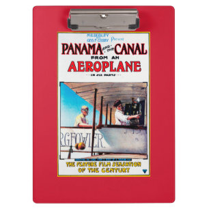 Panama and the Canal Aeroplane Movie Promo Poste Clipboard
