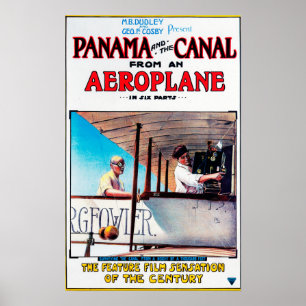 Panama and the Canal Aeroplane Movie Promo Poste Poster