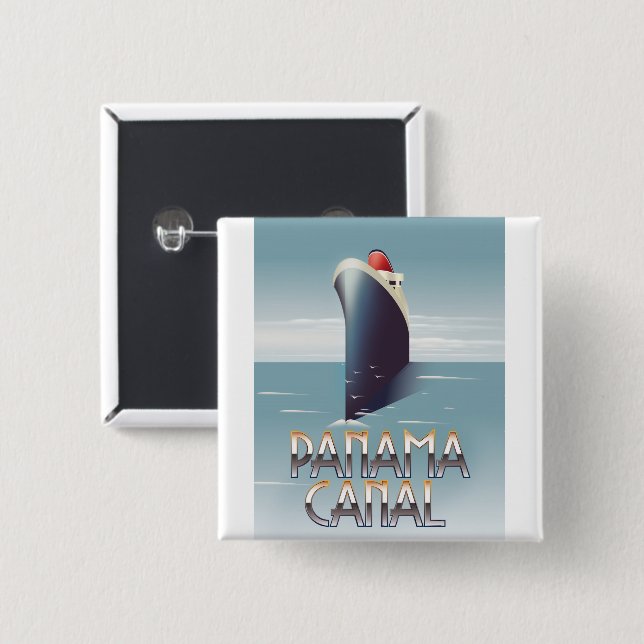 Panama Canal 15 Cm Square Badge (Front & Back)