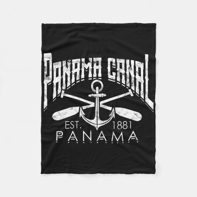 Panama Canal - Central America Pacific Ocean Trave Fleece Blanket (Front)