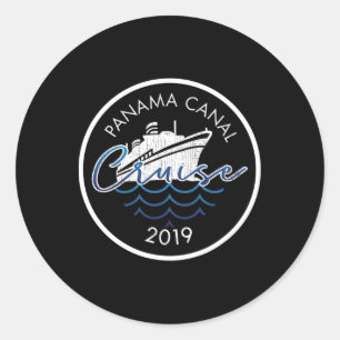 Panama Canal Cruise 2019 Distressed Vacation Gift Classic Round Sticker