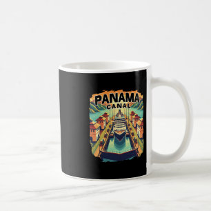 Panama Canal Cruise Trip Boat Ship Vintage Graphic Coffee Mug