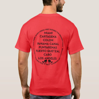 Panama Canal First Time Black Back T-Shirt
