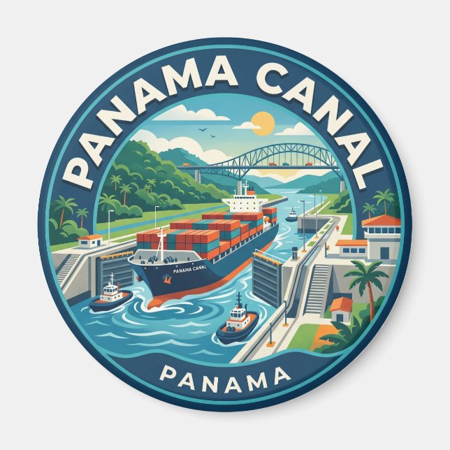 Panama Canal Panama Magnet (Front)