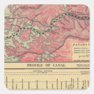 Panama Canal Square Sticker