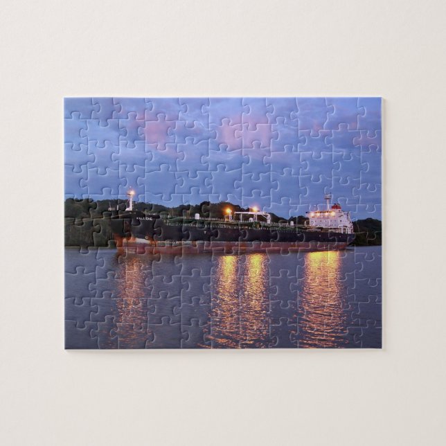 Panama Canal Sunrise Jigsaw Puzzle (Horizontal)