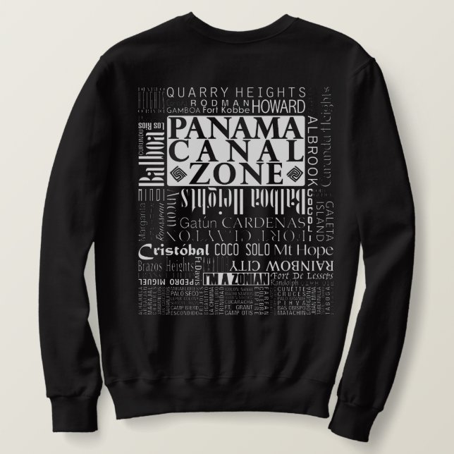 Panama Canal Zone Locations Sweatshirt (Design Back)