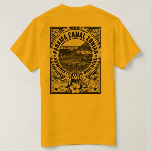 Panama Canal Zonian, Administration Building T-Shirt (Design Back)