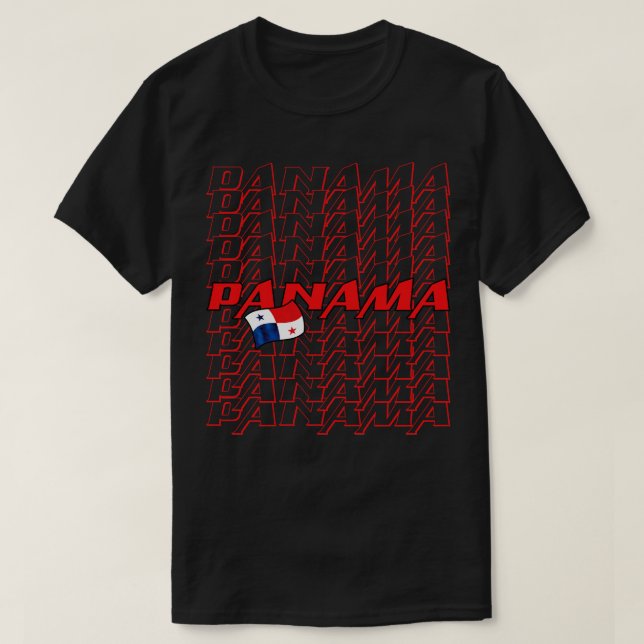 Panama Cascade text T-Shirt (Design Front)
