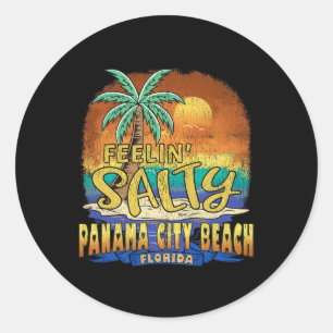 Panama City Beach Florida Feelin' Salty Classic Round Sticker