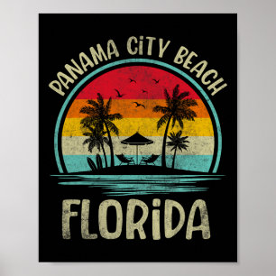Panama City Beach Florida Palm Tree Family Summer  Poster