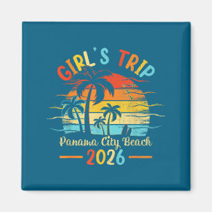 Panama city beach florida palm tree sunset girls magnet
