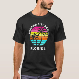 Panama City Beach Florida Sunset Palm Trees Family T-Shirt