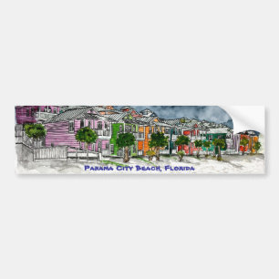 Panama City Beach Florida tropical art gifts Bumper Sticker