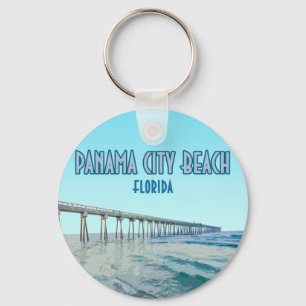 Panama City Beach Florida Vintage Key Ring