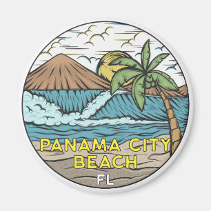 Panama City Beach Florida Vintage Magnet