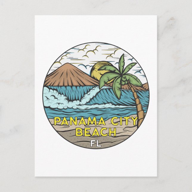 Panama City Beach Florida Vintage Postcard (Front)