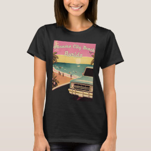 Panama City Beach Retro Beach Vacation Souvenir Fl T-Shirt