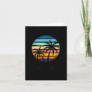 Panama city florida beach sunset palm tree tropica card