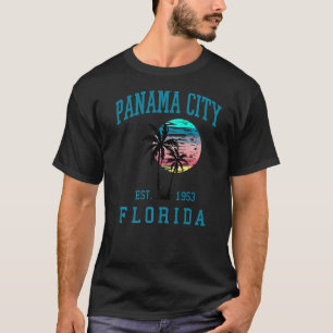 Panama City Florida Spring Vacations Beach Palm Tr T-Shirt
