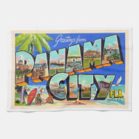 Panama City Florida Vintage Large Letter Postcard