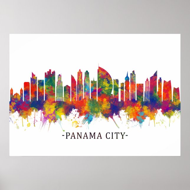 Panama City Panama Skyline Poster (Front)