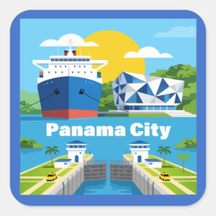 Panama City Panama Square Sticker