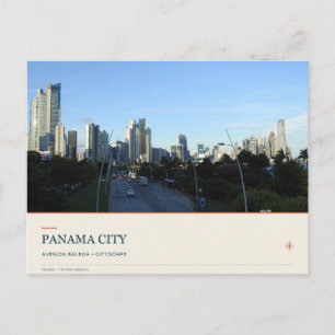 Panama City Skyline from Avenida Balboa Postcard