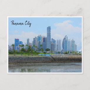panama city skyline postcard