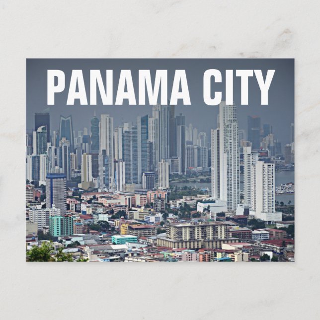 Panama City Skyline Postcard (Front)