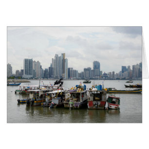 Panama City Skyline With Fishing Boats