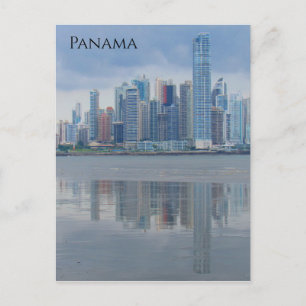 panama ciudad reflections postcard