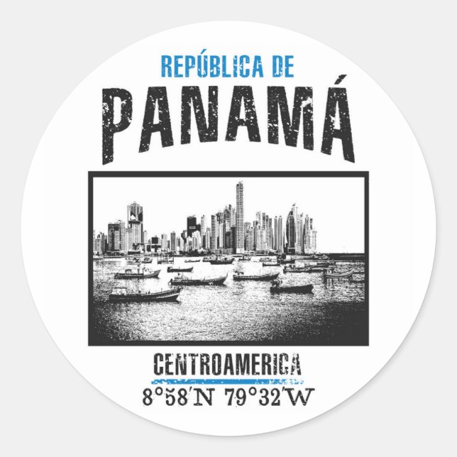 Panama Classic Round Sticker (Front)