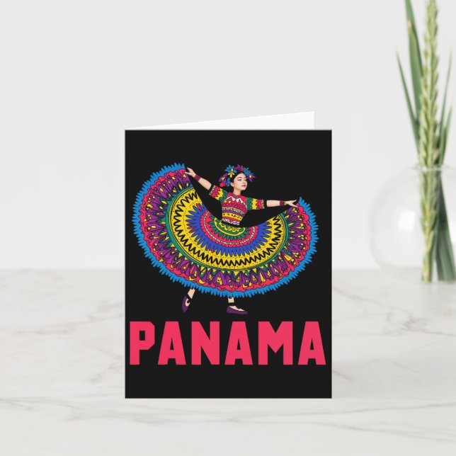 Panama Dancing Culture Folklore Tradition Panama  Card (Front)