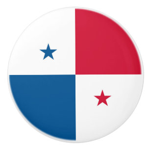 Panama flag ceramic knob