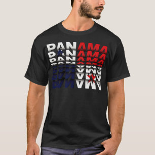 Panama Flag Flip Text effect T-Shirt