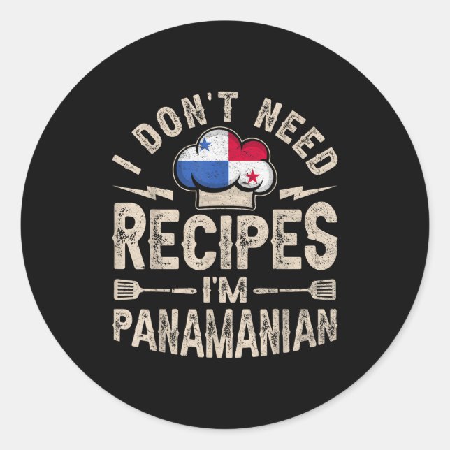 Panama Flag Proud Panamanians Men &amp; Women  Classic Round Sticker (Front)