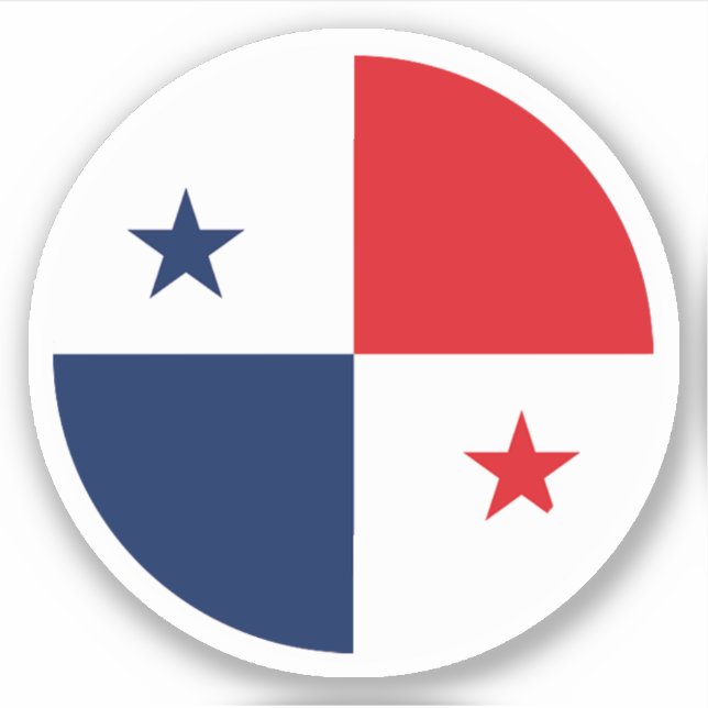 Panama Flag Round Sticker (Front)