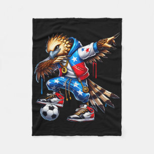 Panama Harpy Eagle Dabbing Soccer Urn Streetwear Fleece Blanket