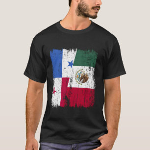 Panama Mexico Half Flag Panamanian Mexican Heritag T-Shirt