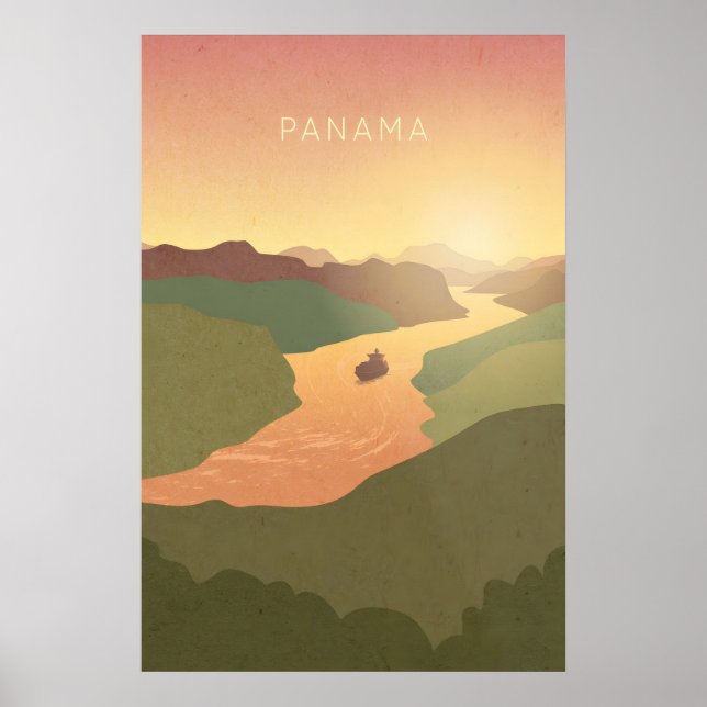 Panama Minimal Travel Poster (Front)
