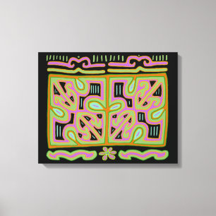 Panama Mola Music Box Canvas Print