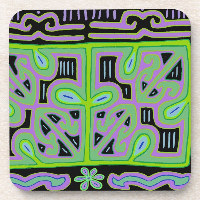 Panama Mola Music Box Coaster (Front)