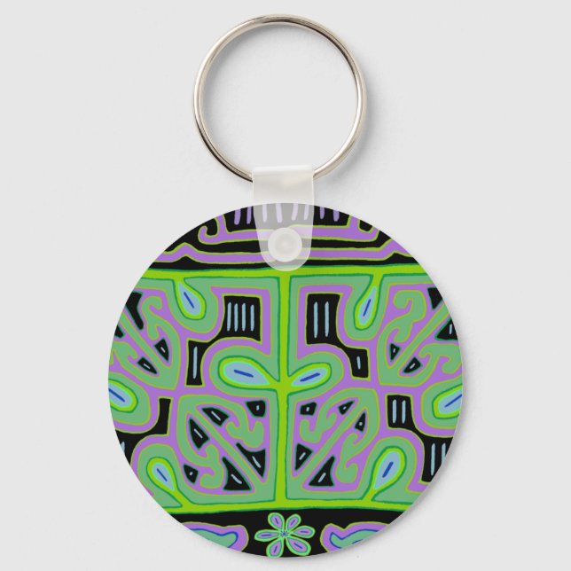 Panama Mola Music Box Key Ring (Front)